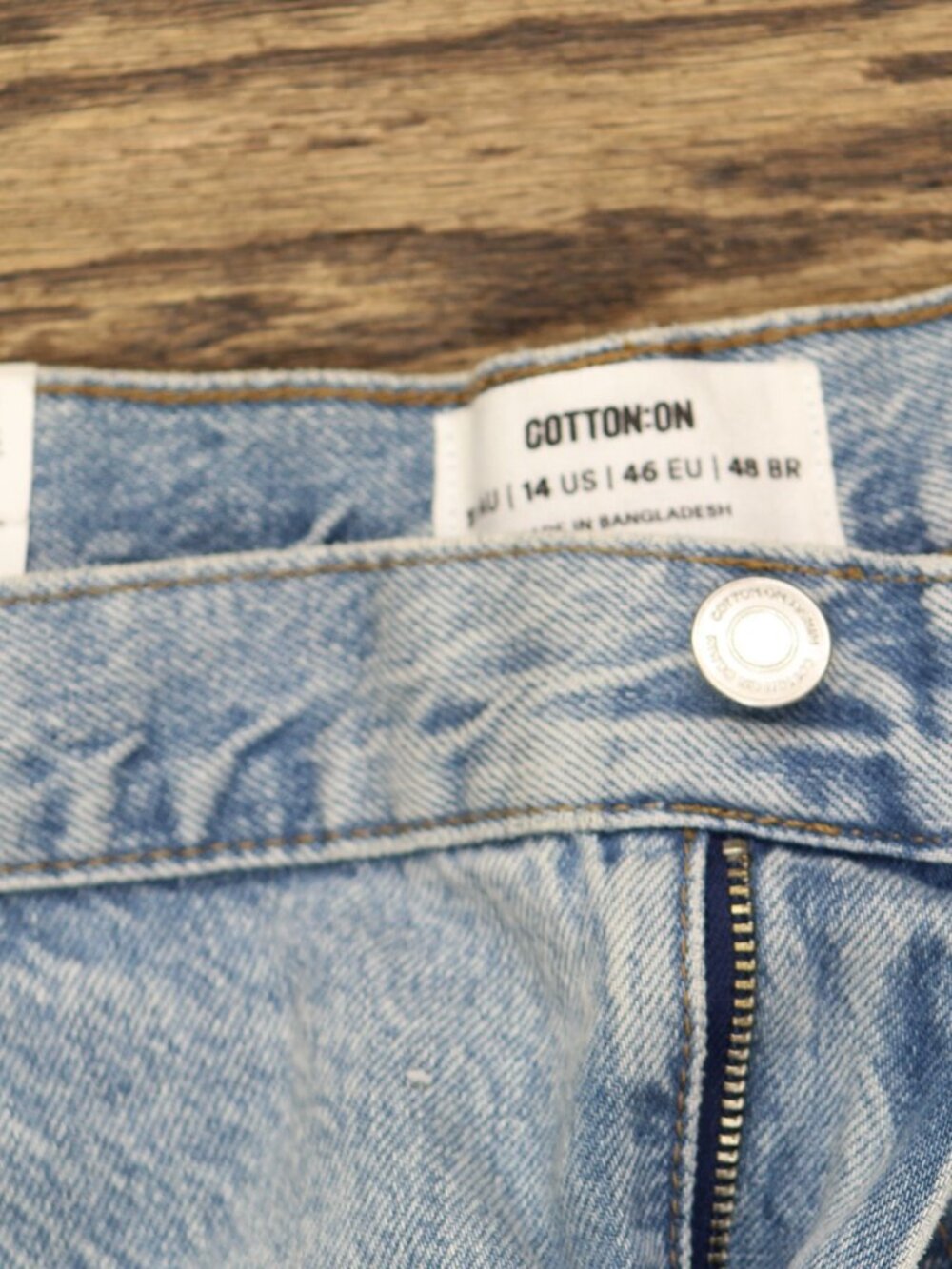 Cotton On Blue Cotton On Distressed Loose Straight Jeans Lake 14 - Picture 6 of 7